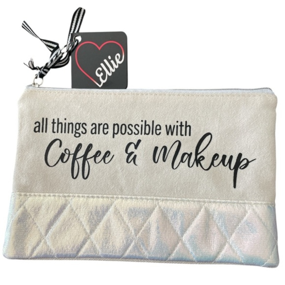 All Things are Possible with Coffee Makeup Bag